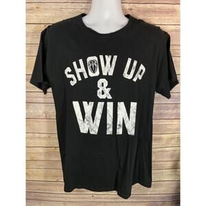 Roman Reigns “Show Up and Win” Men’s Black T‑Shirt – Size Large
